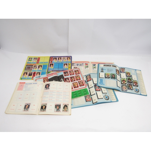 5025 - Six partially filled vintage football trade sticker albums to include Panini Football 78 and Footbal... 