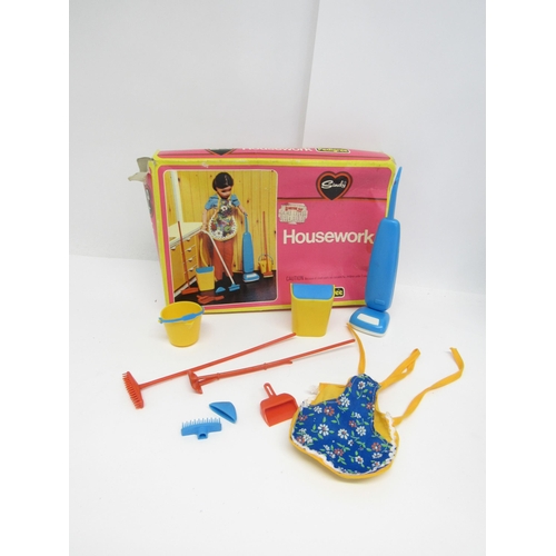 5049 - Four boxed vintage Pedigree Sindy accessories to include Walk In The Park, Housework, Toilet and Hos... 