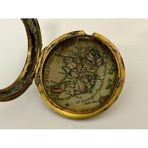 5239 - WILLIAM ROSE OF LONDON: An 18th Century Piqué work pair cased pocket watch with pictorial scene, rea... 