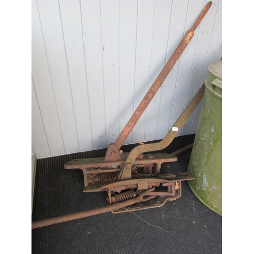 7004 - Two railway signal levers including Wynn-Williams Ltd