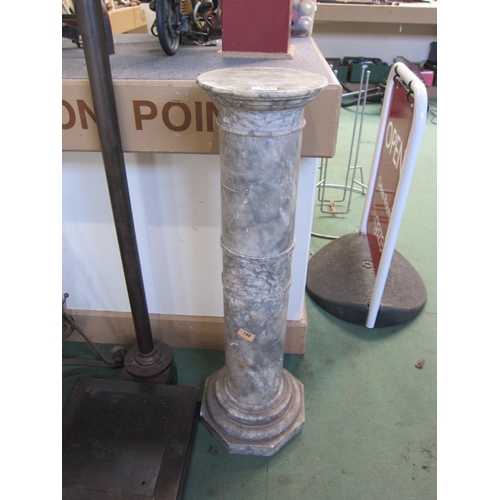 7007 - A marble plinth in five sections, 90cm tall