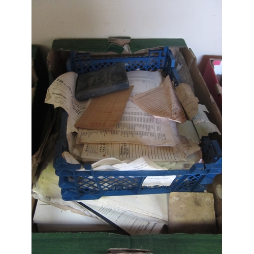 7268 - A box of railway paperwork/ephemera