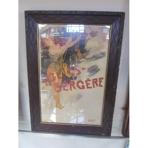 7305 - A framed and glazed print Folies Bergere