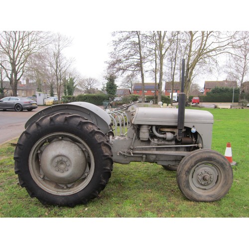 7001 - A 1956 Massey Ferguson TEF diesel tractor, no battery, currently non runner, engine size 2092cc, Reg... 