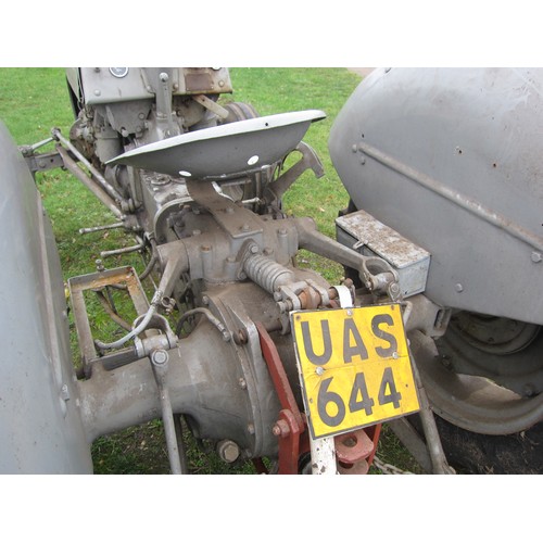 7001 - A 1956 Massey Ferguson TEF diesel tractor, no battery, currently non runner, engine size 2092cc, Reg... 