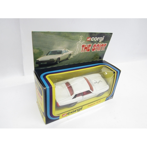 5116 - Two Corgi diecast model Jaguar cars to include 320 Jaguar XJS 'The Saint' in white with red interior... 