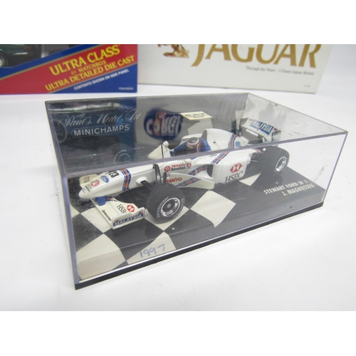 5114 - Assorted boxed/cased 1:43 scale diecast model cars to include Pauls Model Art Minichamps Stewart For... 