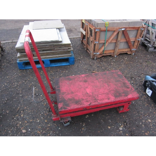 3311 - A Clarke strong arm scissor lift trolley