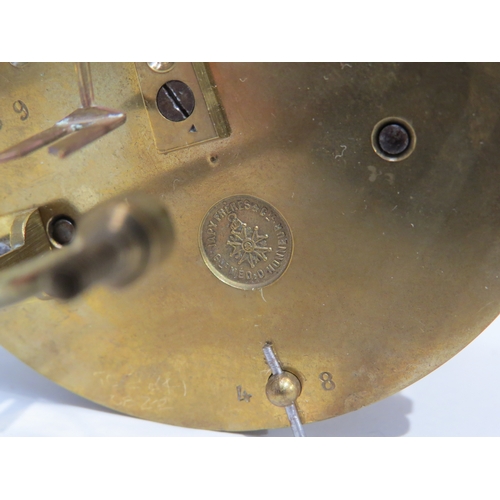 8108 - A group of various timepieces including a Stuart Crystal, brass drum form clock, one of gear form, a... 