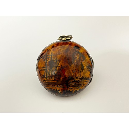 5236 - WELDON OF LONDON: An 18th Century silver and tortoiseshell triple cased pocket watch. The outer case... 