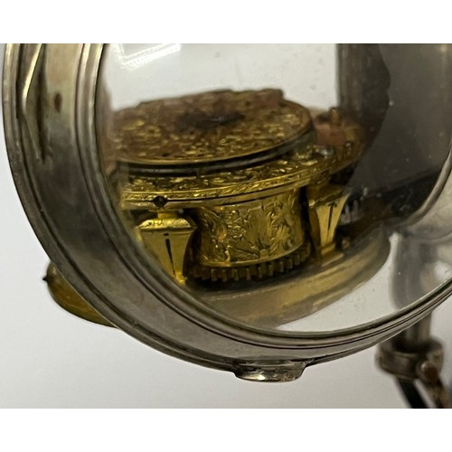 5282 - SIGNED CLERC A AVIGNON: A late 17th/early 18th Century French silver cased alarm pocket watch. The s... 