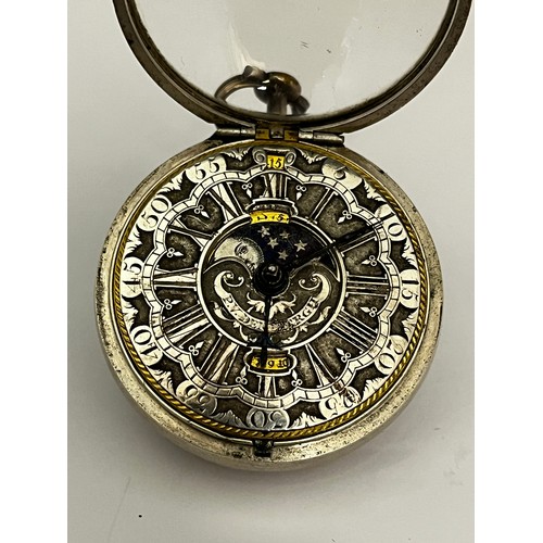 5276 - PIETER VAN DEN BERGH, ROTTERDAM: An 18th Century Dutch silver pair cased pocket watch. The outer cas... 