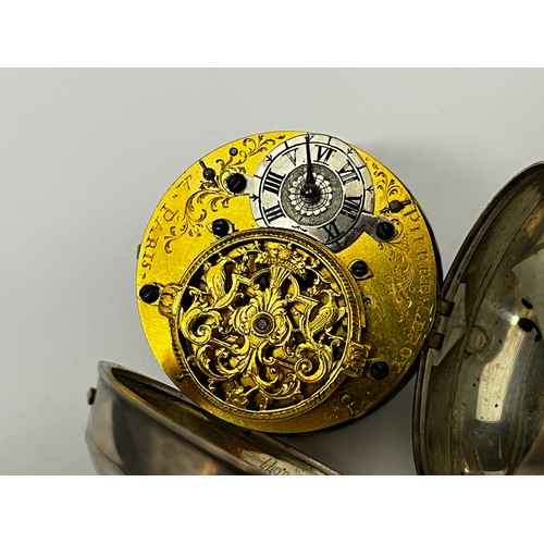 5211 - PIERRE LEROY A PARIS: A late 17th/early 18th Century French silver pocket watch. The enamelled Roman... 