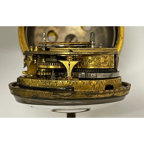 5202 - SIGNED J PAULET: An 18th Century gilt metal pair cased repeating pocket watch. The outer and inner c... 