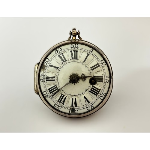 5211 - PIERRE LEROY A PARIS: A late 17th/early 18th Century French silver pocket watch. The enamelled Roman... 