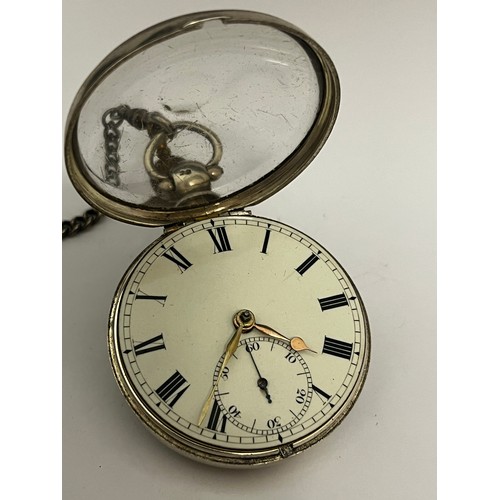 5193 - JOHN ABLITT OF IPSWICH: A 19th Century silver pair cased pocket watch. the enamelled Roman dial with... 