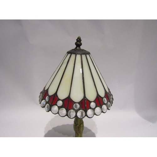 4010 - A Liberty style table lamp base with decorative glass shade