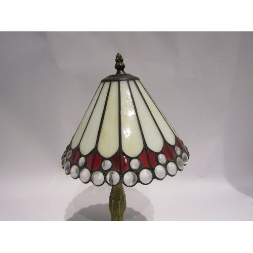 4010 - A Liberty style table lamp base with decorative glass shade