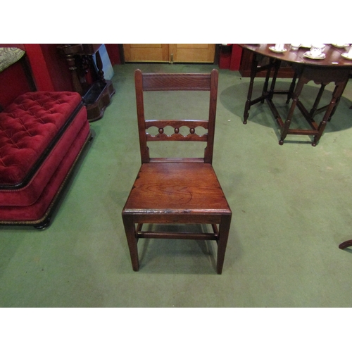 4015 - Circa 1820 an elm Suffolk ball back chair attributed to East Anglia with shaped double cross rail ov... 