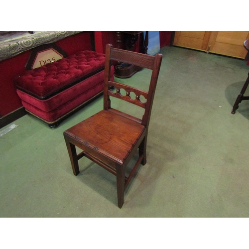 4015 - Circa 1820 an elm Suffolk ball back chair attributed to East Anglia with shaped double cross rail ov... 