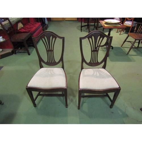 4099 - A pair of Hepplewhite style dining chairs