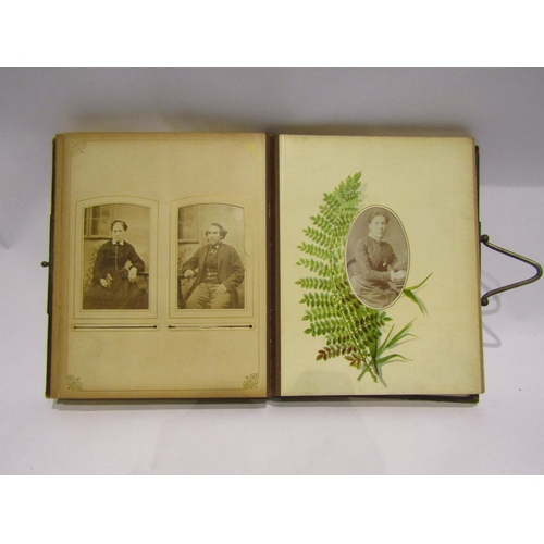 4162 - A Victorian album containing Cartes de Visite and cabinet card portrait photographs, mainly Norwich ... 