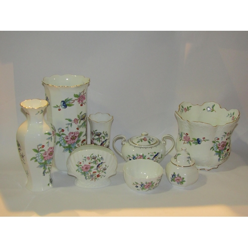 4240 - A collection of Aynsley 'Pembroke' ceramics including vases, dressing table items etc. (8)