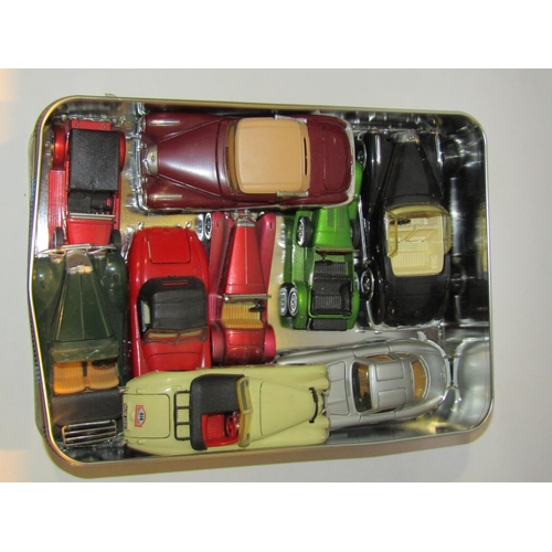 4270 - A tin containing toy cars including Corgi and Matchbox