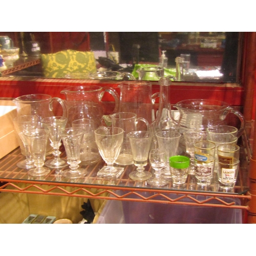 4376 - A selection of mainly cordial glasses and jugs