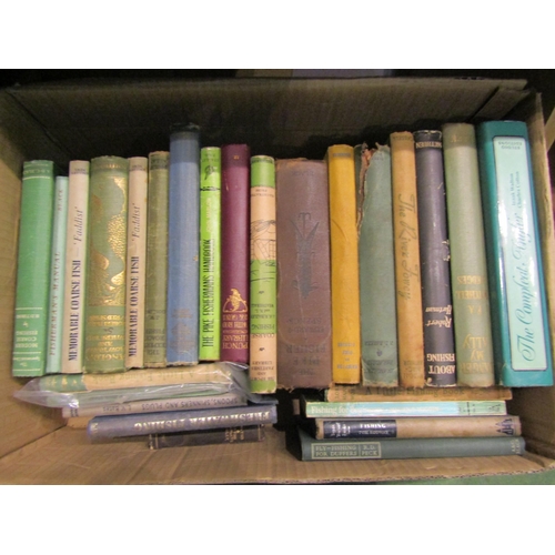 4409 - A box of assorted fishing books, including pike, roach, coarse fishing, fly fishing etc.