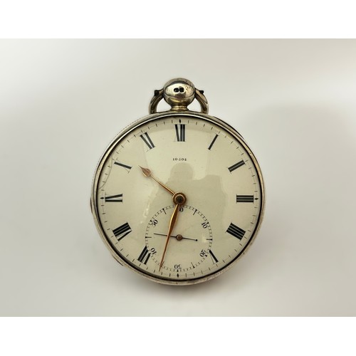 5159 - JAMES MCCABE OF ROYAL EXCHANGE, LONDON: A 19th Century fine quality silver cased pocket watch, the e... 