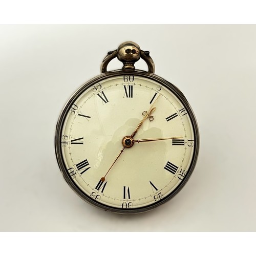 5160 - JOHN WIGHTWICK OF LONDON: An early to mid 18th Century silver double hinged pocket watch, enamelled ... 