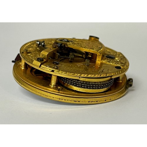 5126 - BARRAUD OF CORNHILL, LONDON: A 19th Century chronometer pocket watch movement, fusee-driven with mai... 