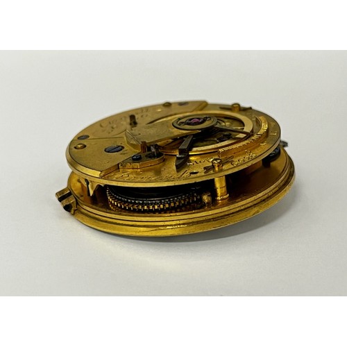 5125 - BARRAUDS OF CORNHILL, LONDON: A 19th Century pocket watch movement, chain fusee movement with mainta... 