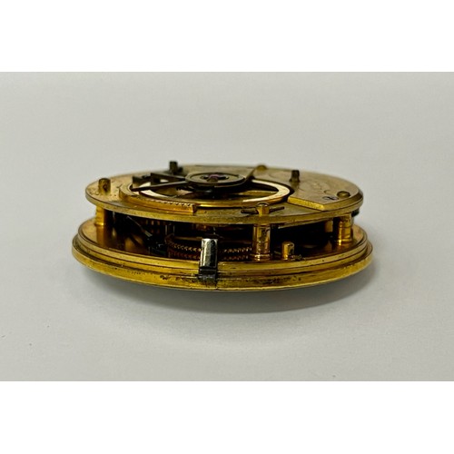 5125 - BARRAUDS OF CORNHILL, LONDON: A 19th Century pocket watch movement, chain fusee movement with mainta... 