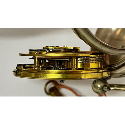 5143 - DAVID MORICE OF FENCHURCH STREET, LONDON: A 19th Century full hunter pocket watch, the enamel dial w... 