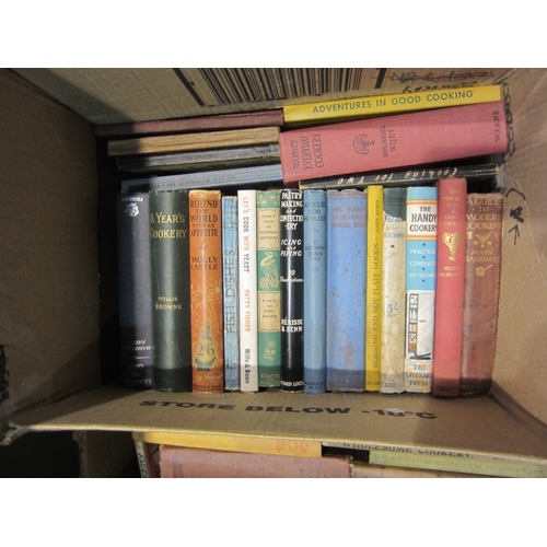 4179 - Three boxes of cookery books to include, 'The Art of Pastry Making', 'Food Wisdom', 'Mr's Wilkinson'... 