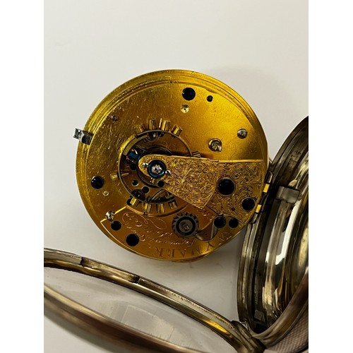 5103 - WYMARK OF PERCEVAL STREET, LONDON: A 19th Century silver open-faced pocket chronometer, enamelled Ro... 