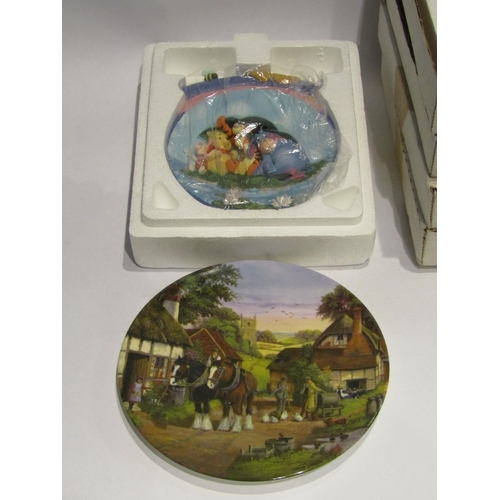 4403 - A box of collectors plates including Winnie the Pooh and off to the fields