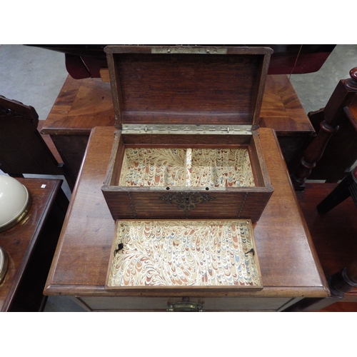 2014 - A Victorian brass-bound oak chest