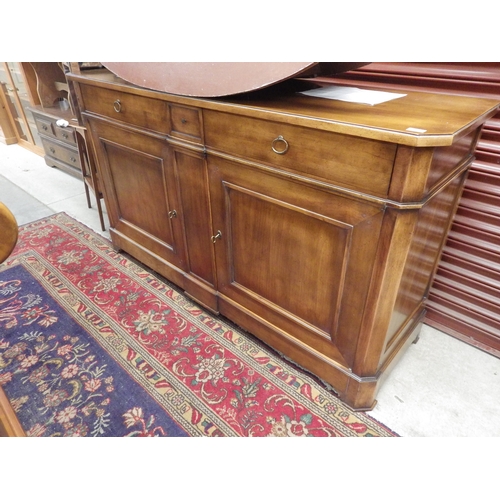 2402 - A 19th Century style reproduction hardwood sideboard, the two drawers over two door cupboard, 180cm ... 