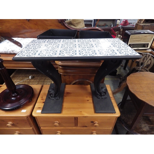 2407 - A Moroccan inspired tile top coffee table