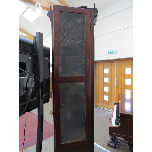 8001 - A Victorian carved oak Gothic style chiming longcase clock, attributed to J.J. Elliot. The hood with... 