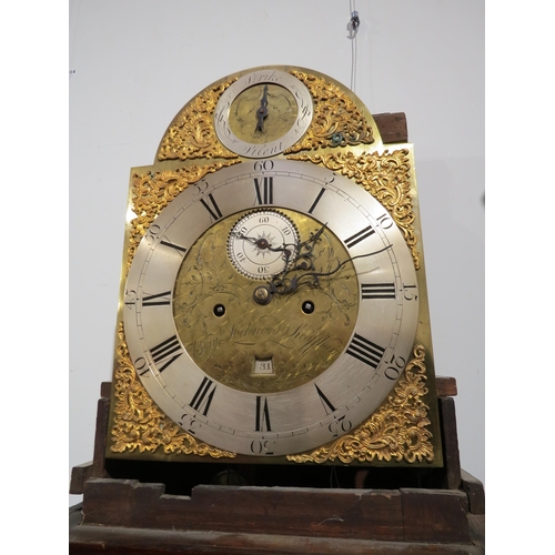 8004 - A mahogany longcase clock by Benjamin Lockwood of Swaffham, the ornate brass dial with silvered Roma... 