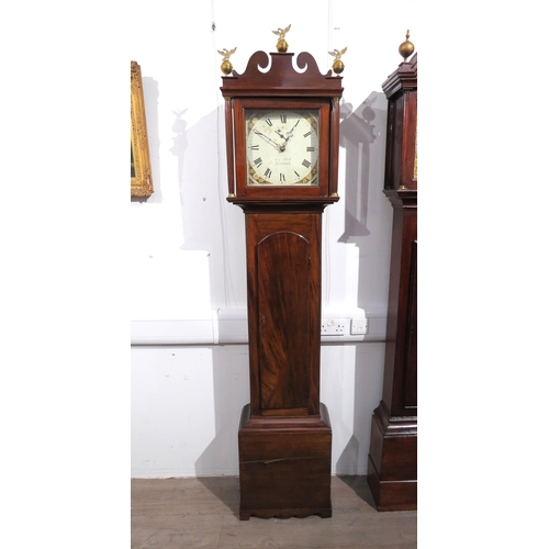 8005 - A Victorian mahogany cased longcase clock by Joseph Bell of Norwich, painted Roman numeral dial is c... 