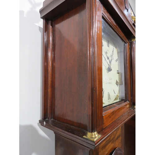 8005 - A Victorian mahogany cased longcase clock by Joseph Bell of Norwich, painted Roman numeral dial is c... 