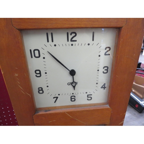 8012 - An English Gent & Co. Ltd. Of Leicester pulsynetic time transmitter, with pendulum, 129cm long