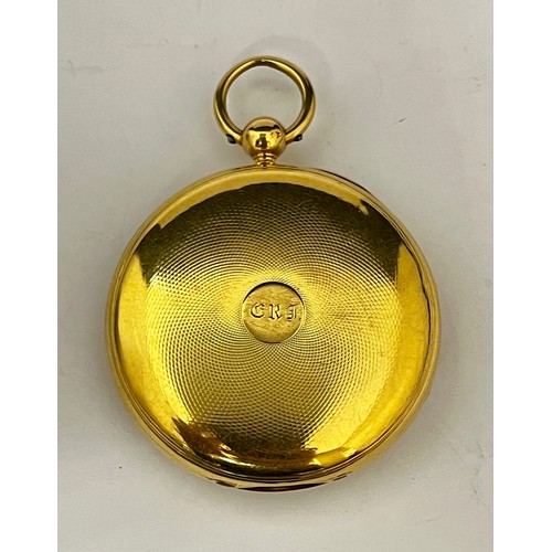 5043 - THOMAS EARNSHAW OF HIGH HOLBORN, LONDON: A 19th Century 18ct gold cased small pocket / fob watch, gi... 