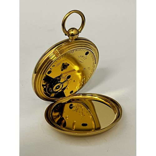 5043 - THOMAS EARNSHAW OF HIGH HOLBORN, LONDON: A 19th Century 18ct gold cased small pocket / fob watch, gi... 