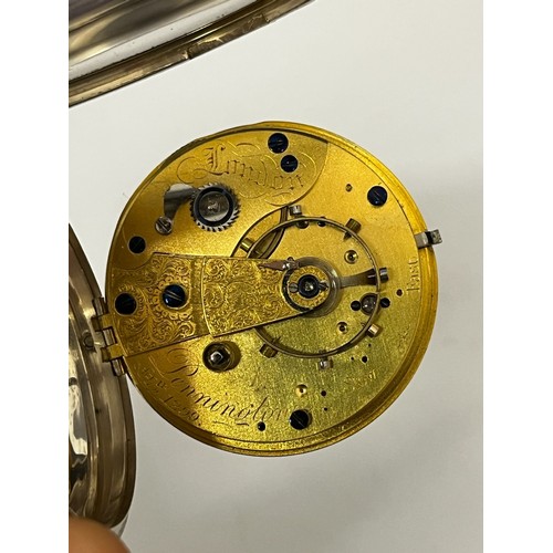 5101 - PENNINGTON OF LONDON: A 19th Century silver open-faced pocket chronometer with enamelled Roman dial,... 